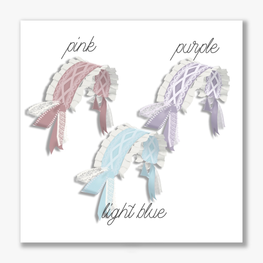 【VRoid】ヘッドドレス 7color