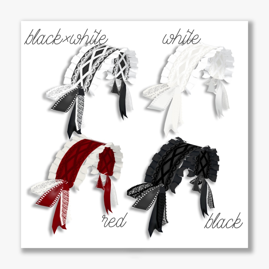 【VRoid】ヘッドドレス 7color