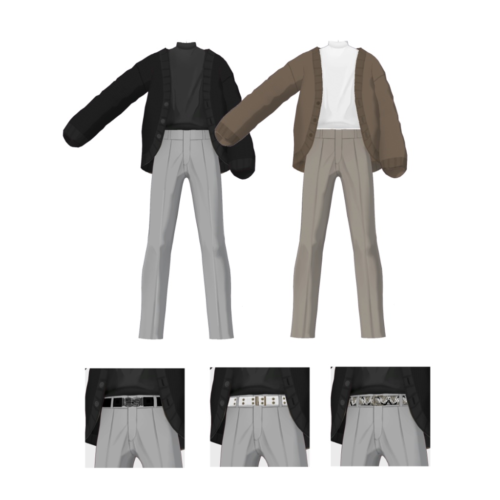 【VRoid】ゆるカーディガンコーデ