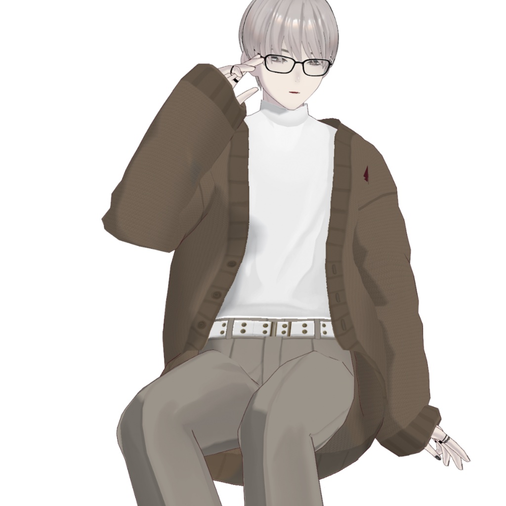 【VRoid】ゆるカーディガンコーデ