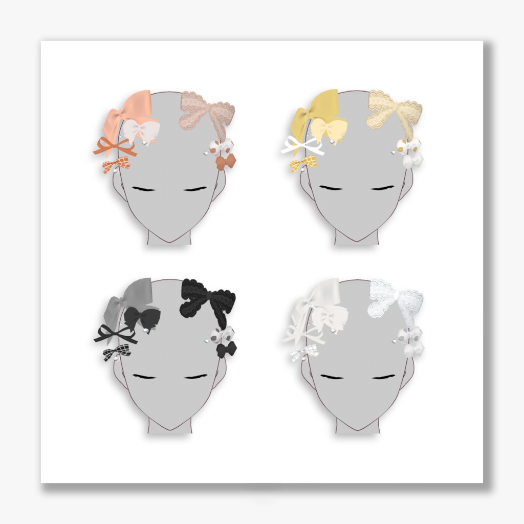 【VRoid】リボン盛りセット