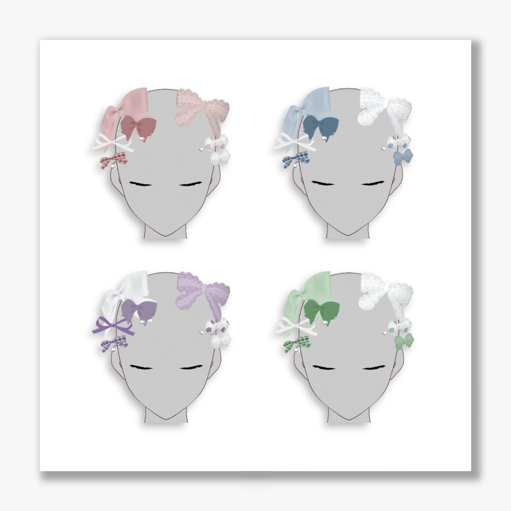 【VRoid】リボン盛りセット