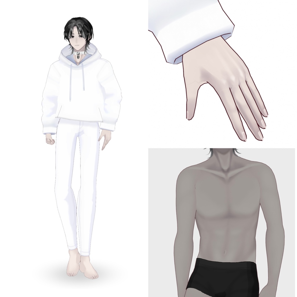 【VRM/VRoid】紫里(仮)【オリジナル3Dモデル】