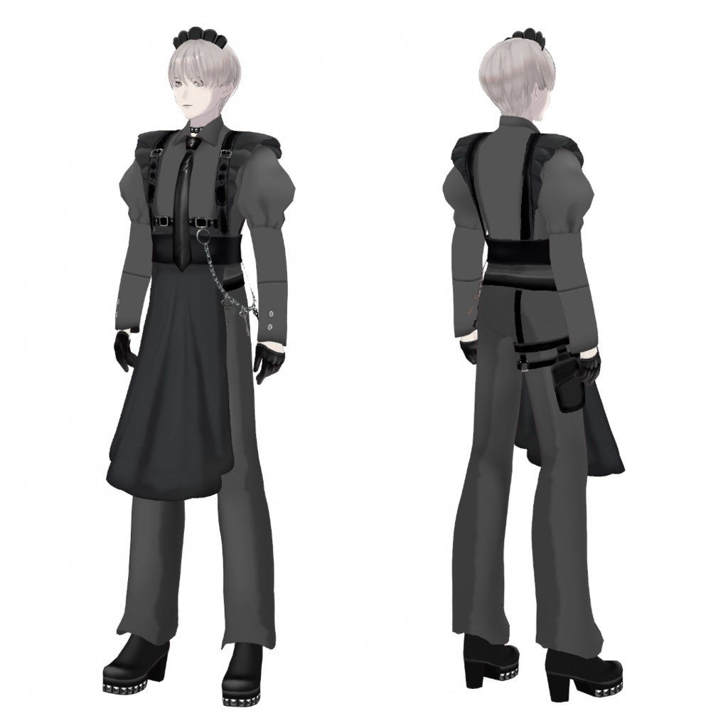 【VRoid】パンツスタイルメイド服