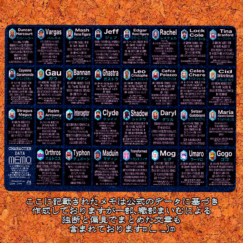 FF6⭐︎大集合!下敷き(B5/両面カラー)