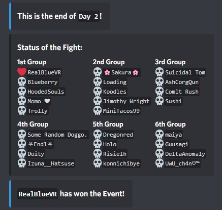 Hunger games Discord Bot