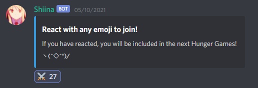 Hunger games Discord Bot