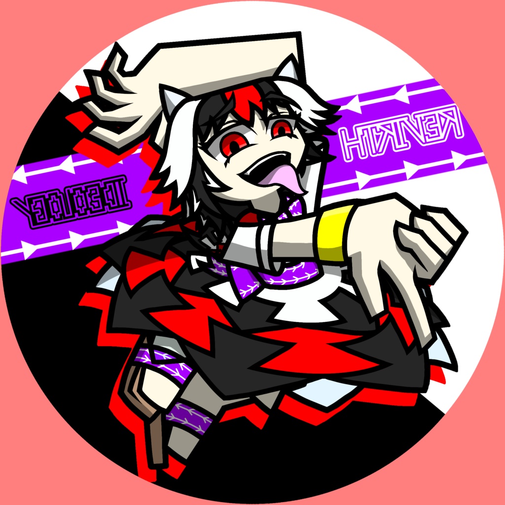 鬼人正邪全身缶バッジ