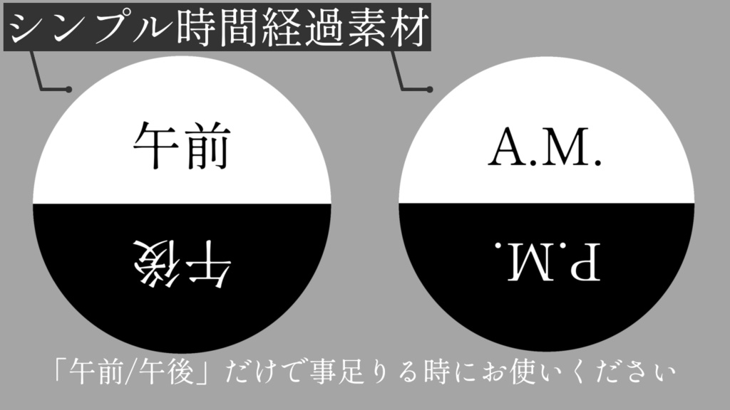【TRPG素材】シンプル時間経過素材(午前午後のみ)