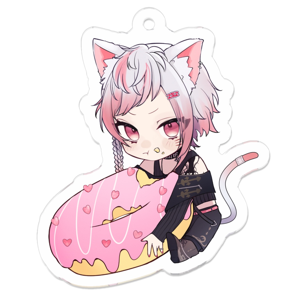 【アクリルキーホルダー】もぐもぐねこやん