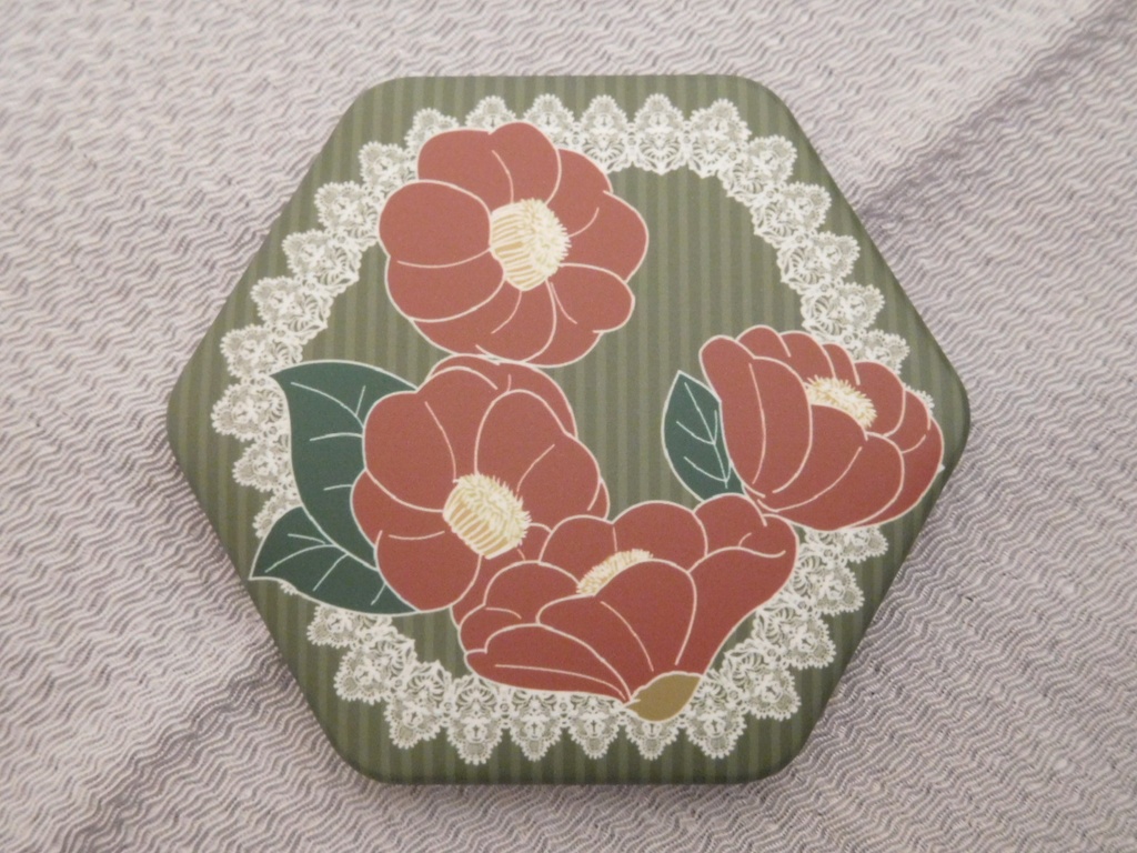 【つばき】お花の缶バッジ