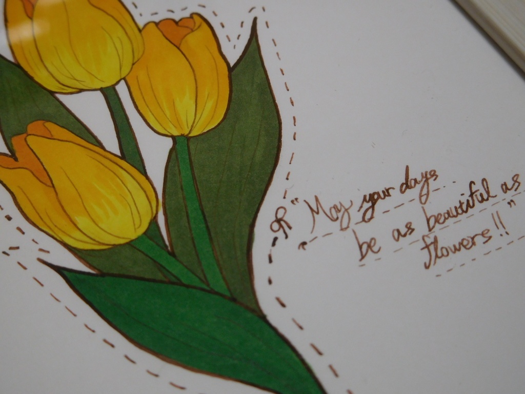 チューリップ ハガキ原画