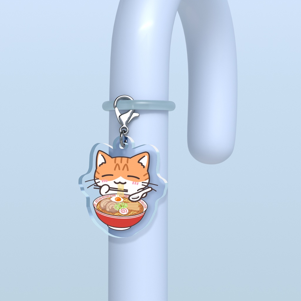 ラーメンねこ (茶白猫ver) めじるしチャーム