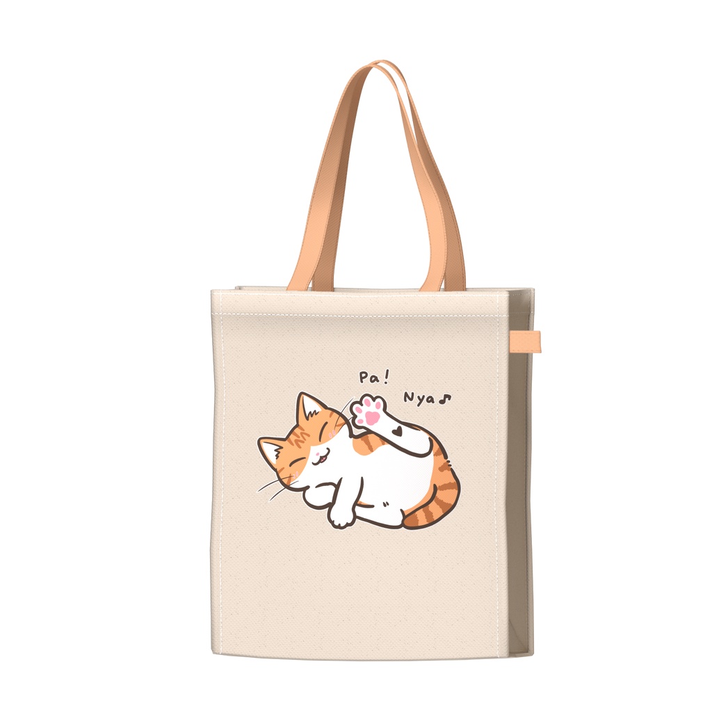 足ぱ!にゃ♪ (茶白猫ver)　ツートンカラーバッグ