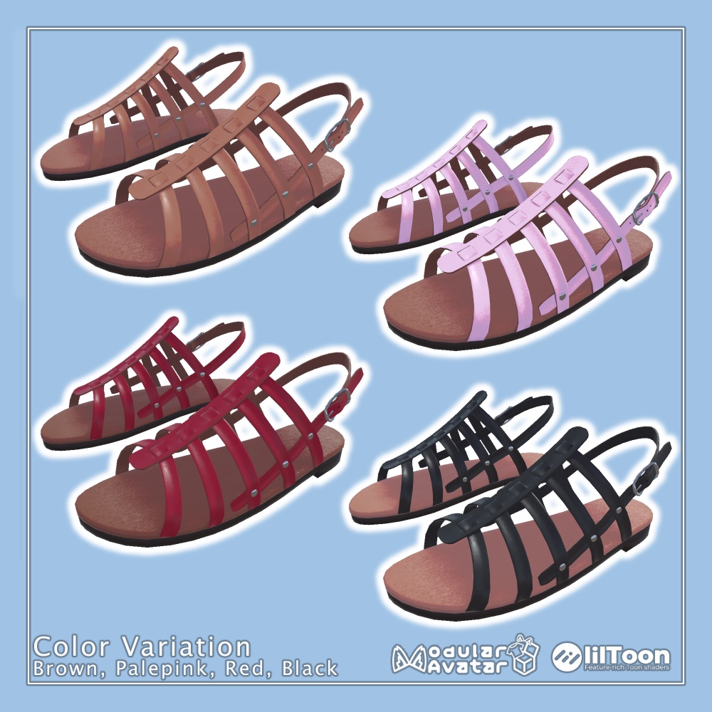 【セレスティア専用】シンプルフィッシュボーンサンダル ( 無料/free! )