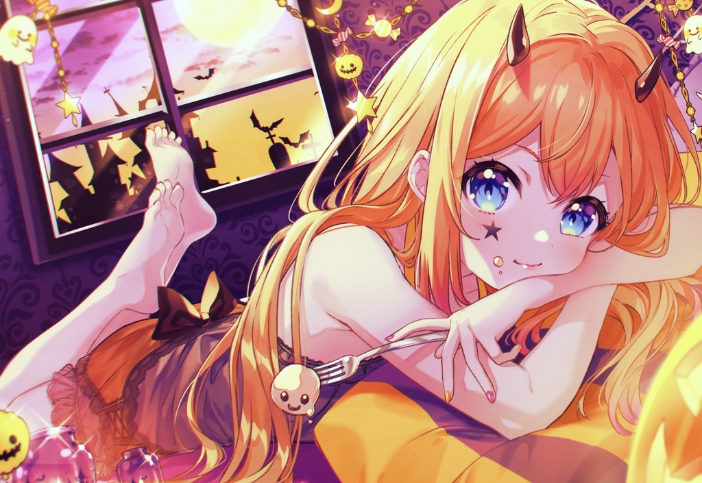 直筆サイン入りポストカード ハロウィン 星乃カノン