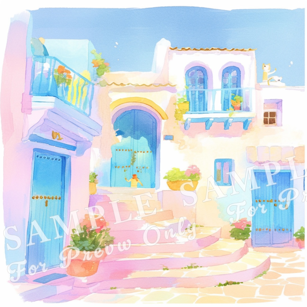 【旅の街角シリーズ】水彩ドリーム vol.1