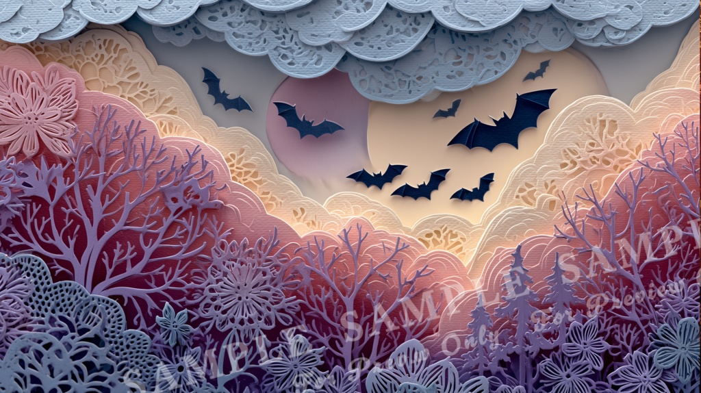 【ハロウィン2025 | 月夜の切り絵】月華のハロウィンナイト|15枚