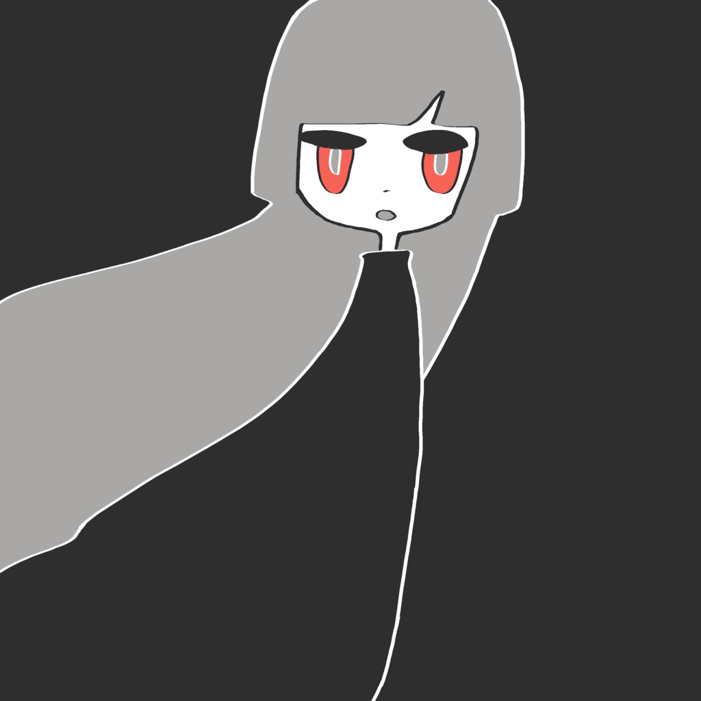 黒よりに白T ~弱者モデル~