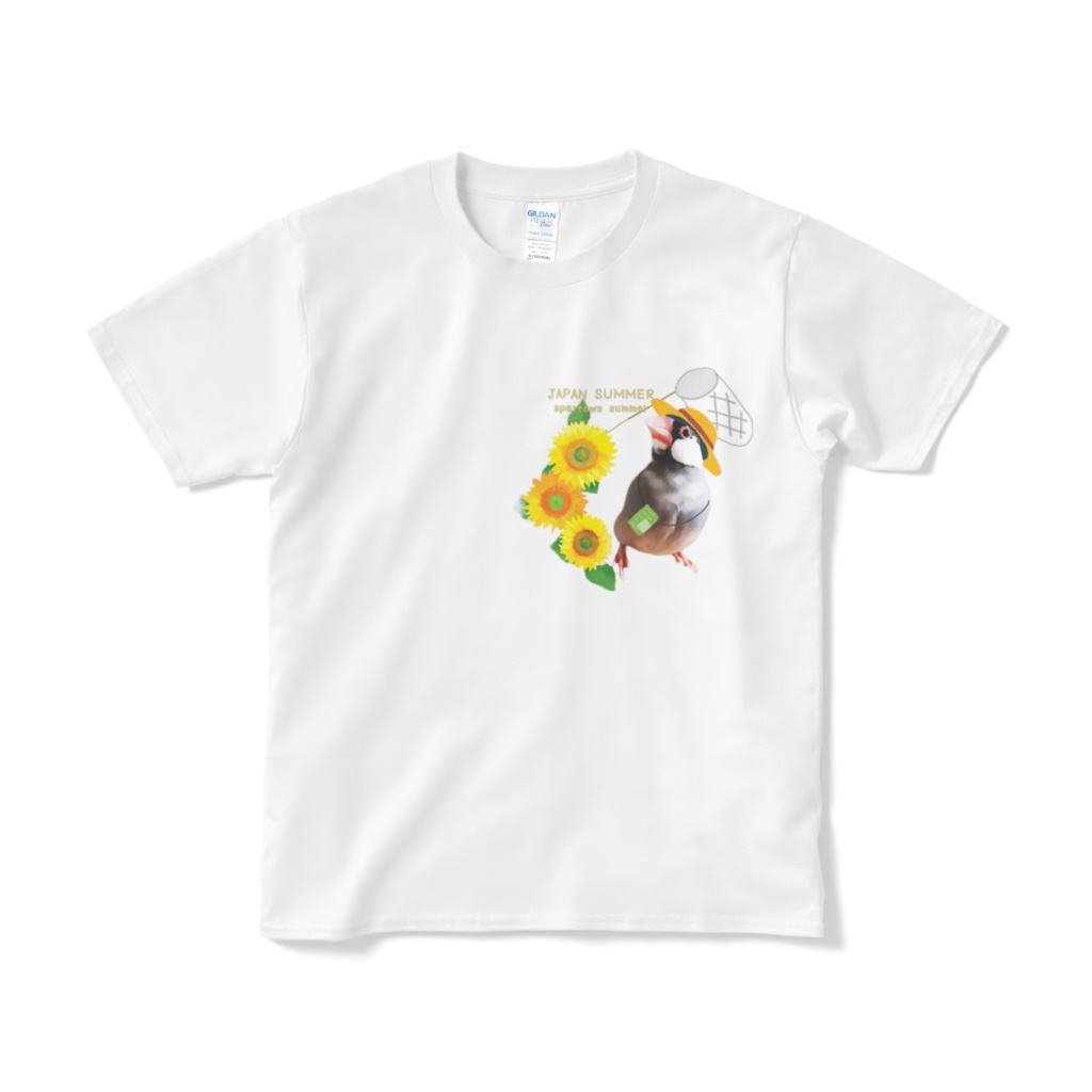 XL文鳥 日本の夏。文鳥の夏。Tシャツ