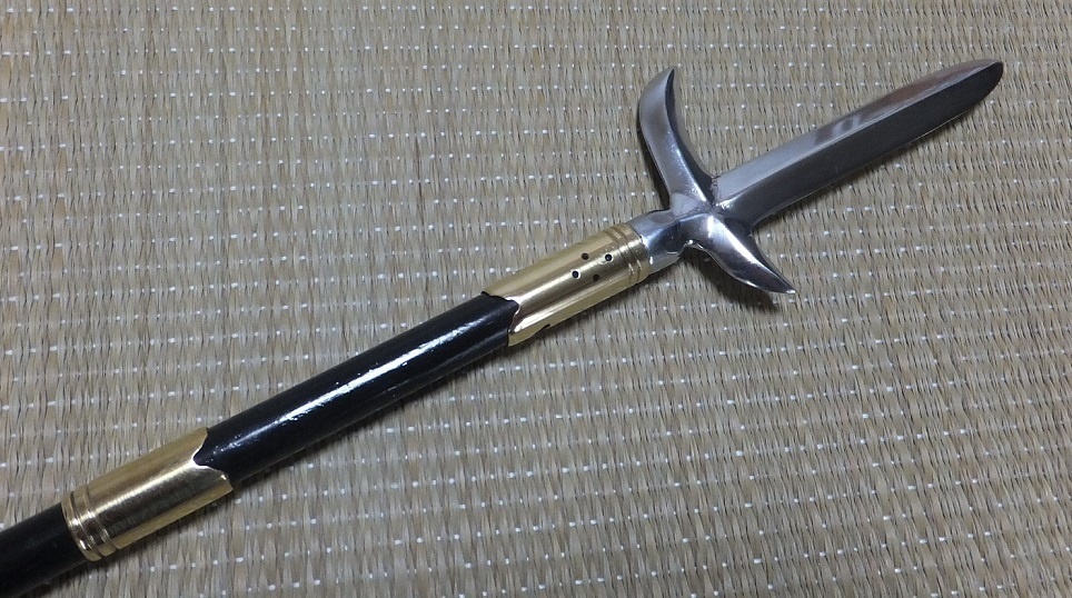 首の武器屋　1/3サイズ　片鎌十紋字槍　フルスクラッチ