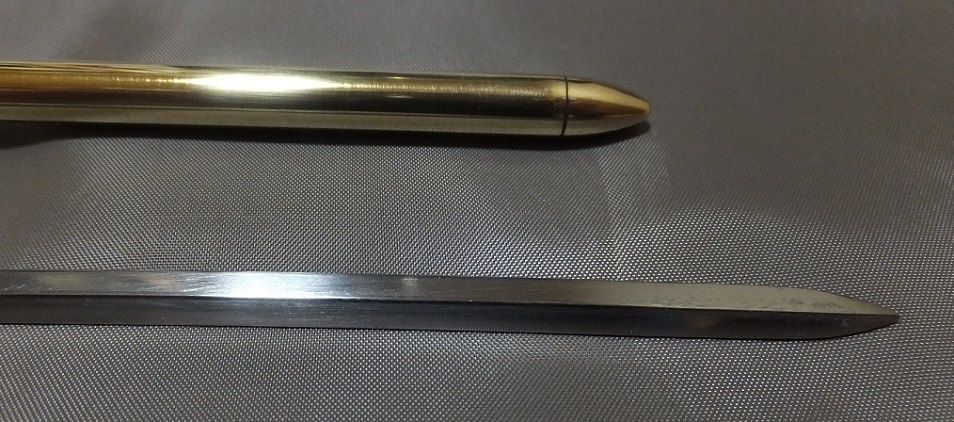 首の武器屋　1/3サイズ　　ソードステッキ（仕込杖）真鍮　フルスクラッチ