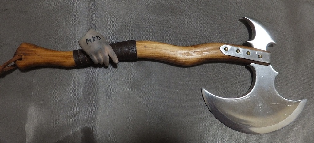 首の武器屋　1/3サイズ　　ドワーフの戦斧