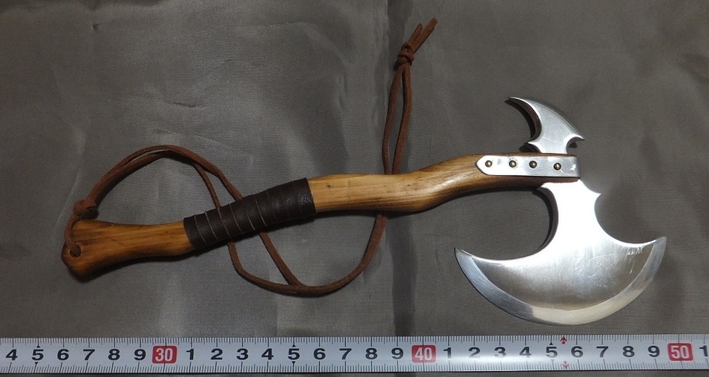 首の武器屋　1/3サイズ　　ドワーフの戦斧