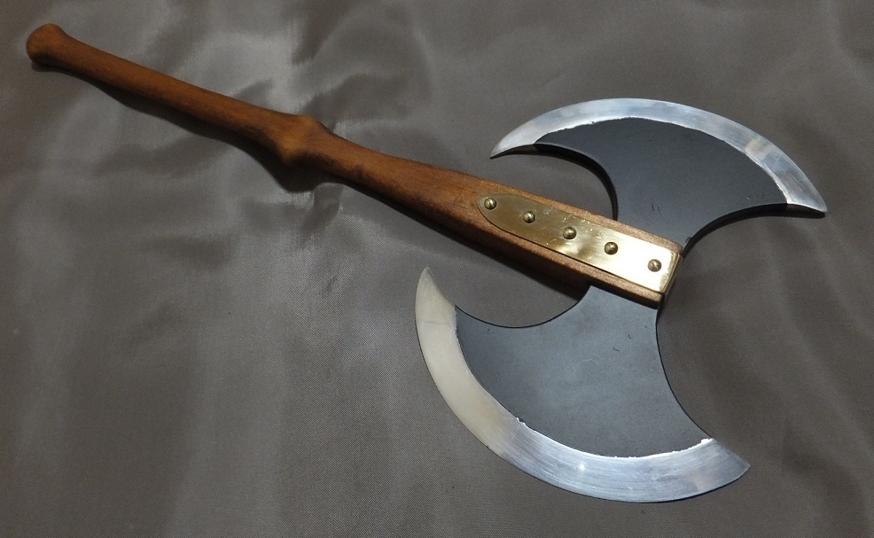 首の武器屋　1/3サイズ　　戦斧（両刃ﾀｲﾌﾟ）　フルスクラッチ