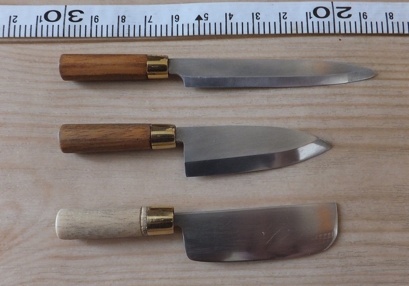 首の武器屋　1/3ｻｲｽﾞ　和包丁３点SET　柳・出刃・菜切　B