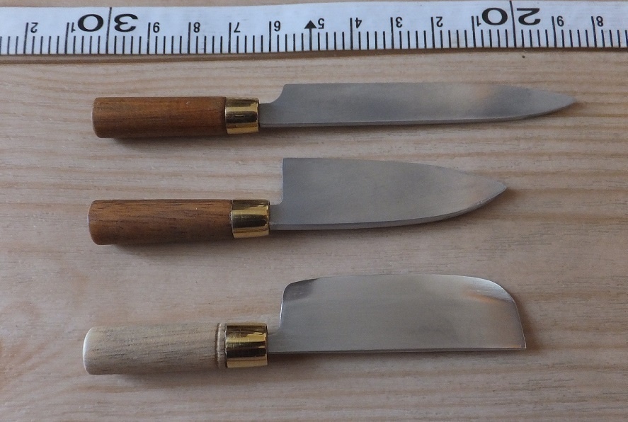 首の武器屋　1/3ｻｲｽﾞ　和包丁３点SET　柳・出刃・菜切　B