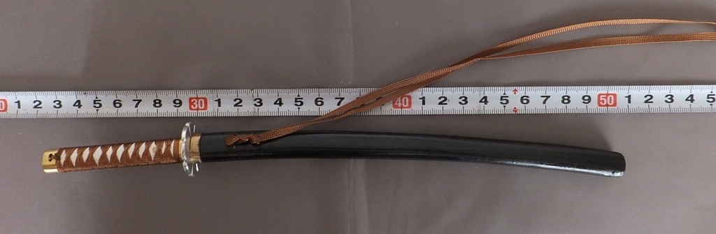 首の武器屋　1/3ｻｲｽﾞ　日本刀（打ち刀）　フルスクラッチ品