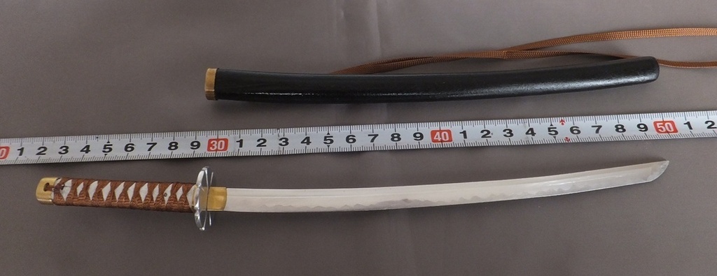首の武器屋　1/3ｻｲｽﾞ　日本刀（打ち刀）　フルスクラッチ品