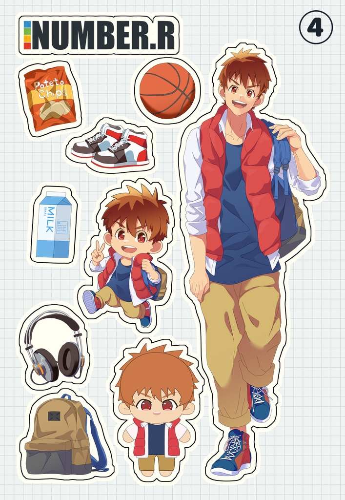 ハーフカットステッカー(クリア)