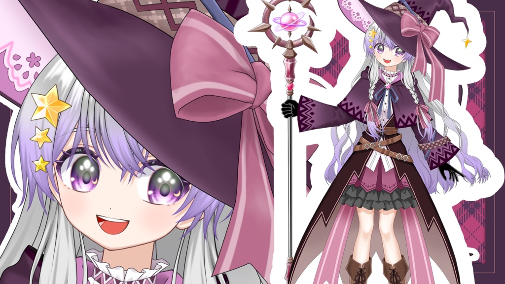 【Live2Dモデル】汎用モデル:魔法使いの女の子