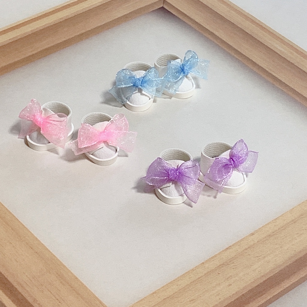 ぬい用 大きなリボンのお靴