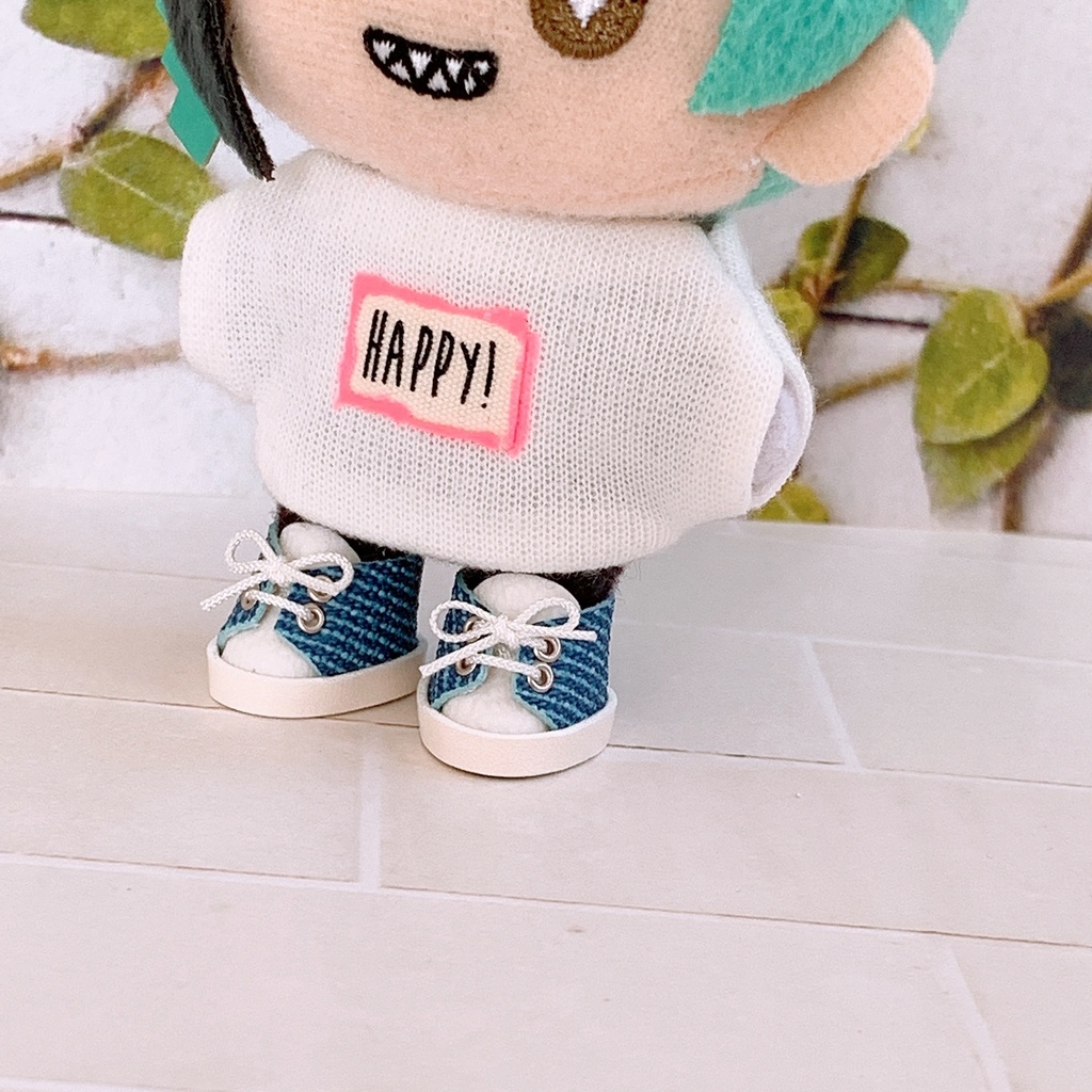 ぬい靴(デニム柄)