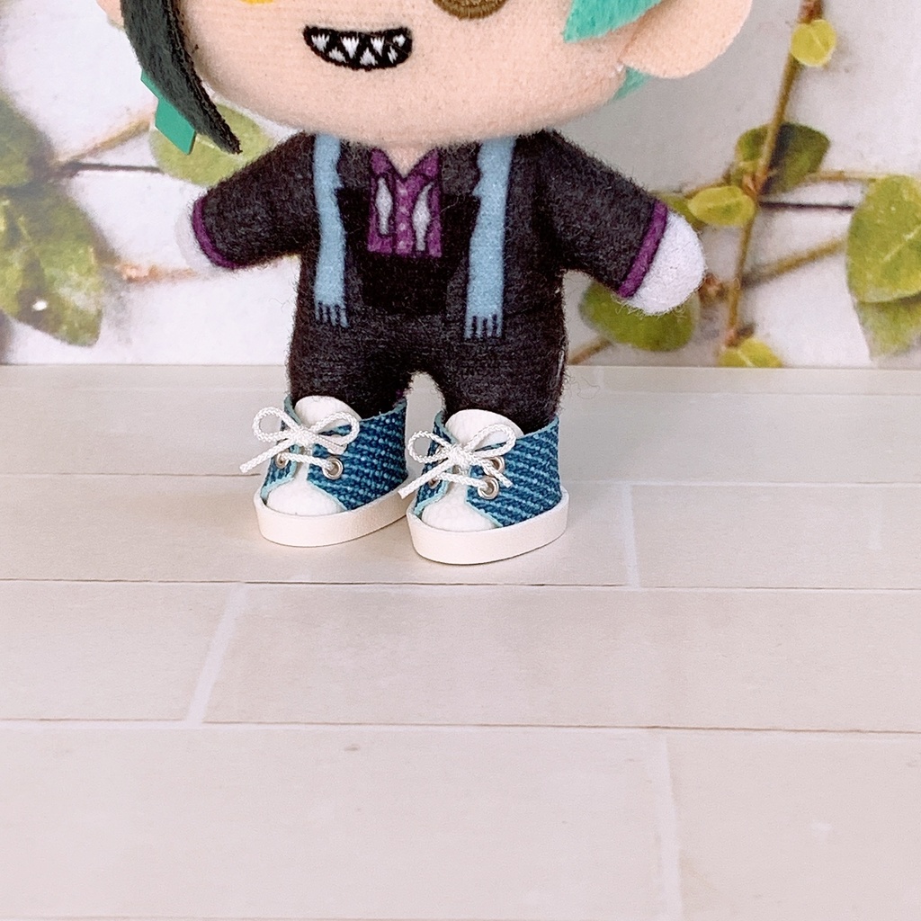 ぬい靴(デニム柄)