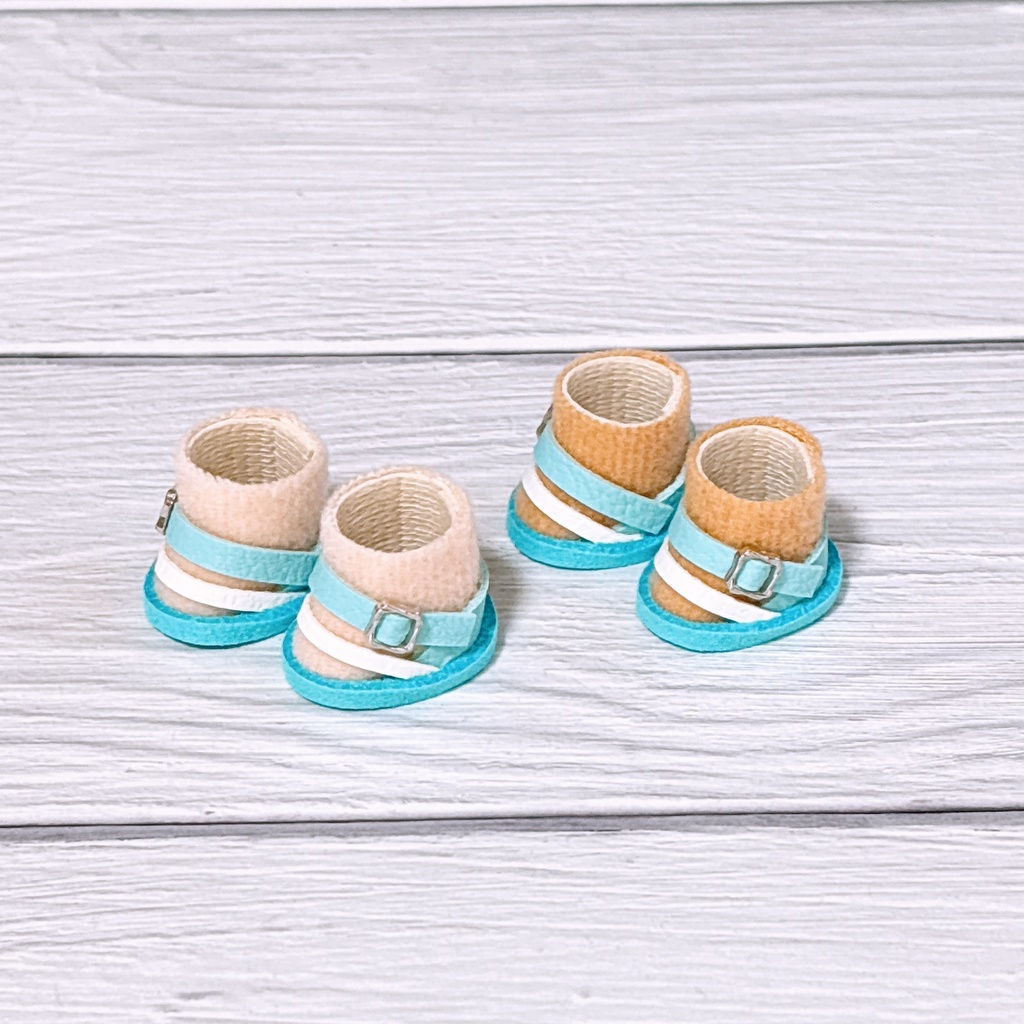 サンダル風ぬい靴(ライトブルー)29日21時予定