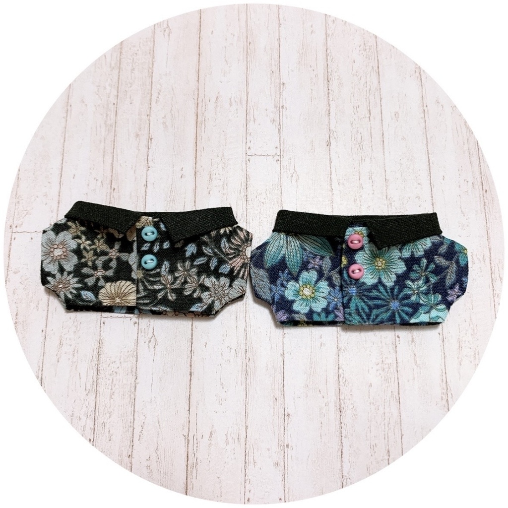 ぬい服 花柄シャツ(10㎝ぬい用)