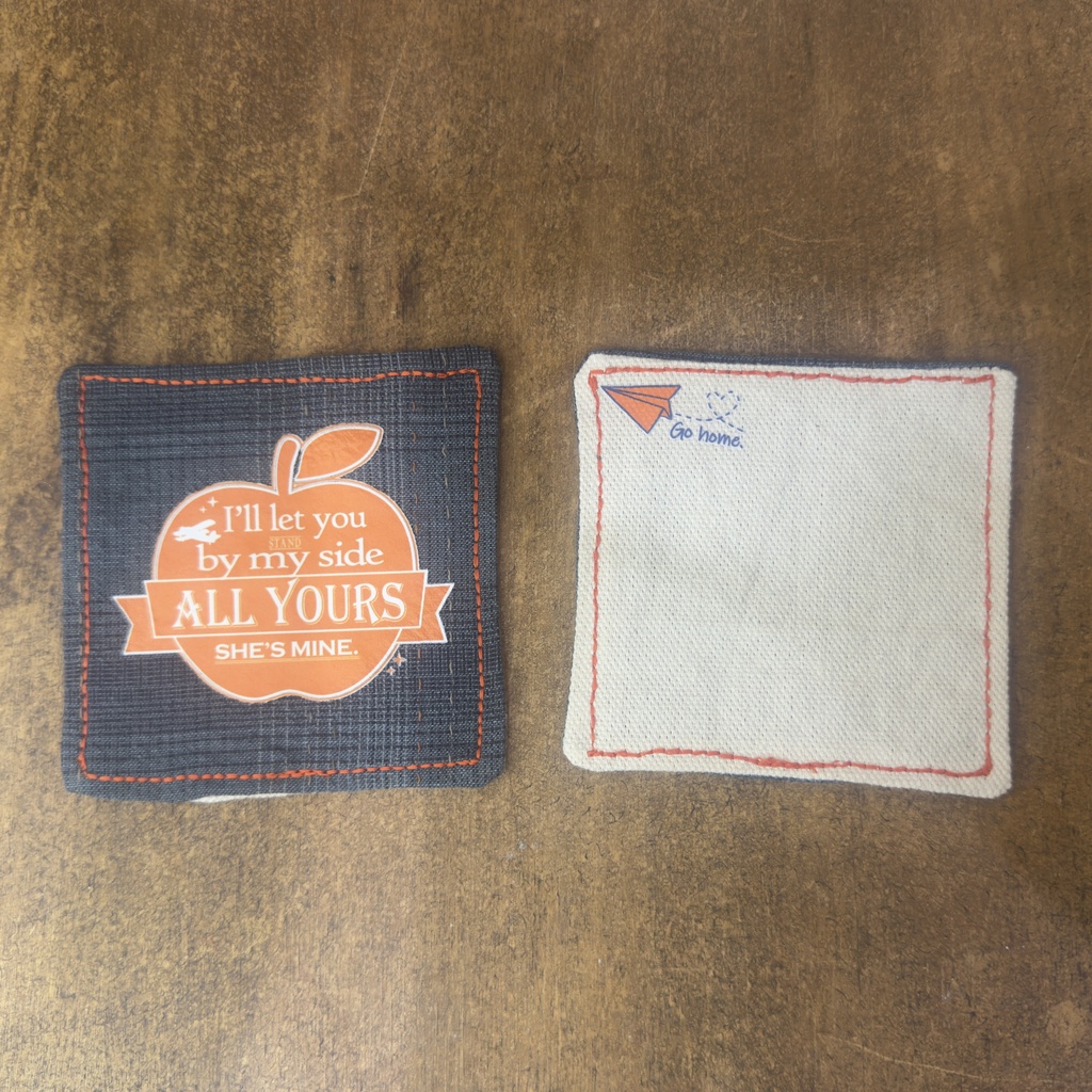 【マヒル】語録コースター(りんご柄/雲柄)