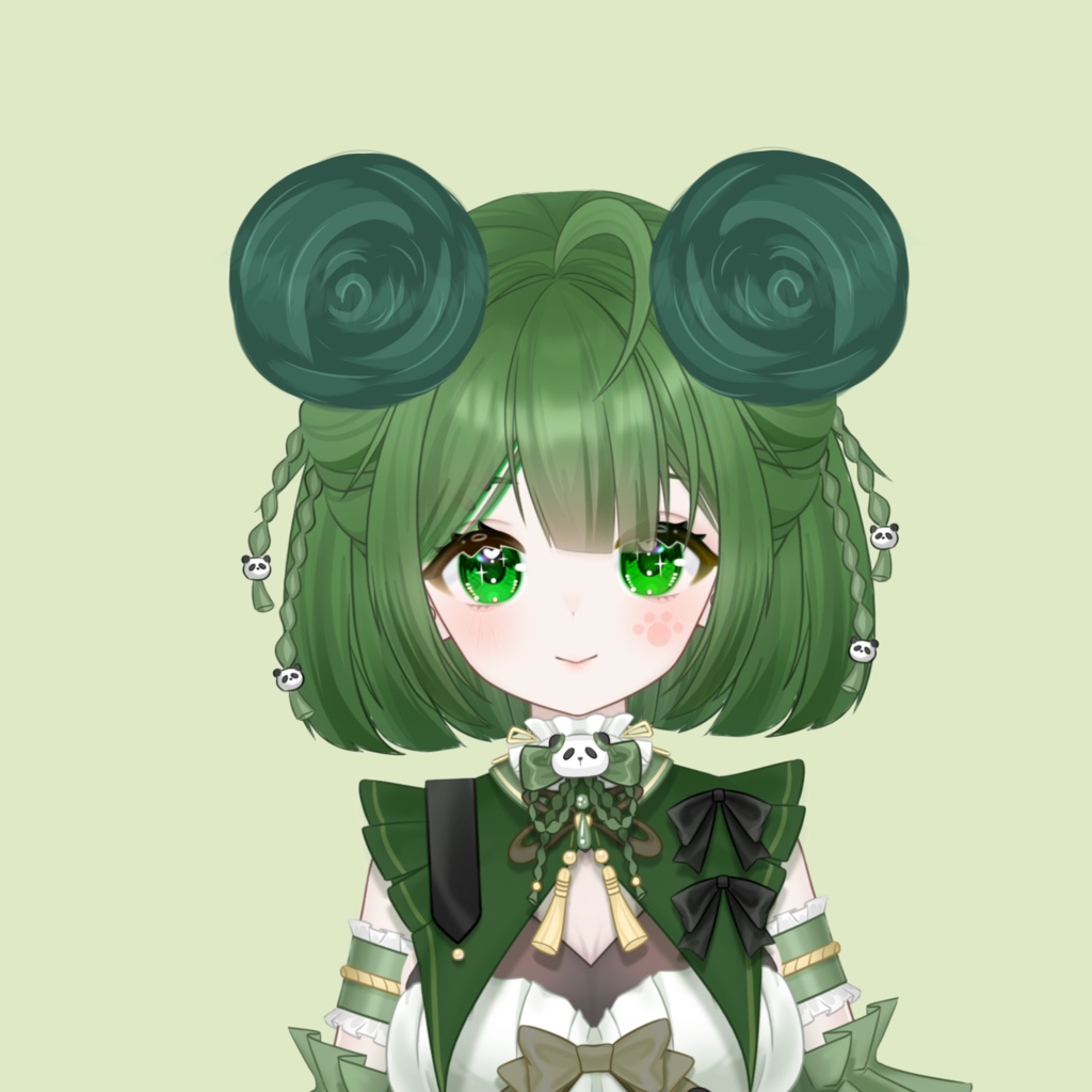 Hair buns (teal green)