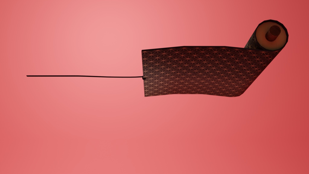 【ローポリ】巻物