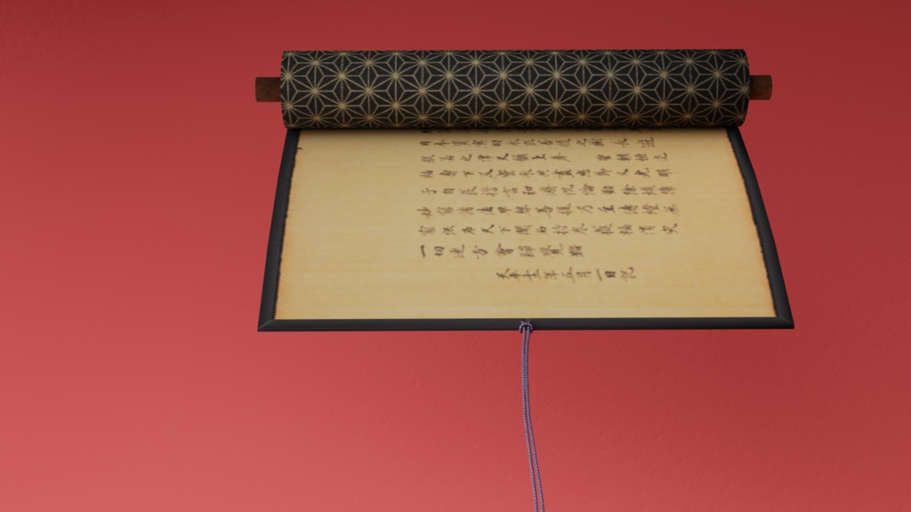 【ローポリ】巻物