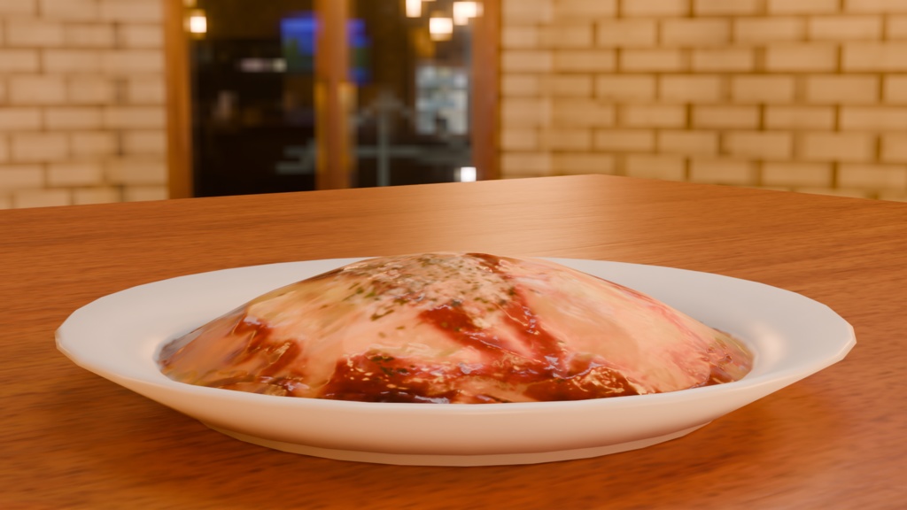 リアル!ローポリとろとろオムライス