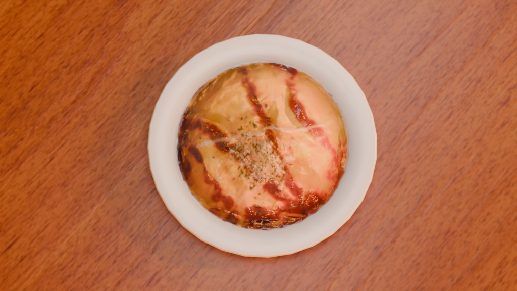 リアル!ローポリとろとろオムライス