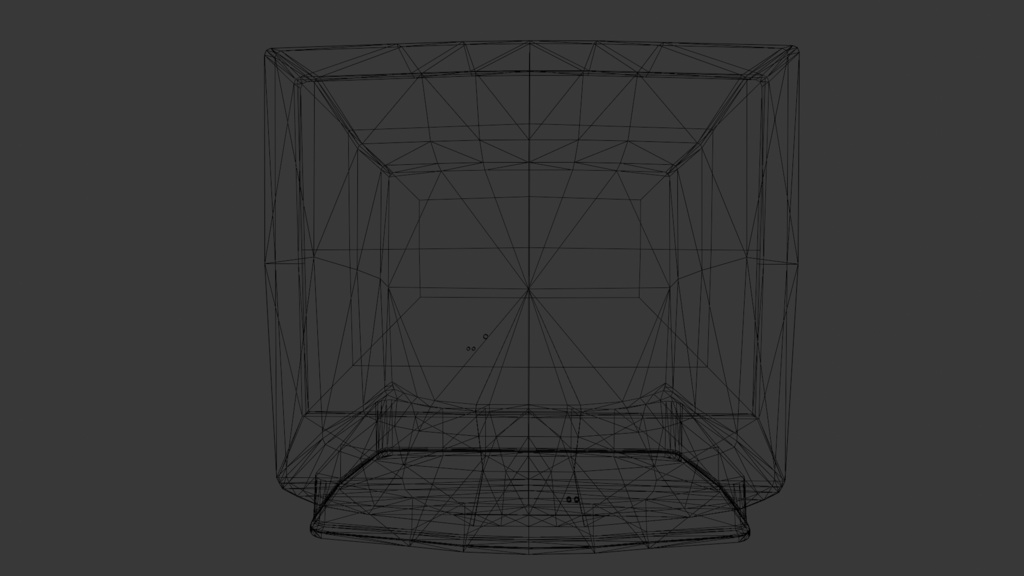 【ローポリ】ブラウン管テレビ