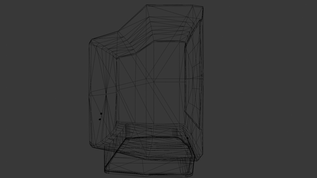 【ローポリ】ブラウン管テレビ