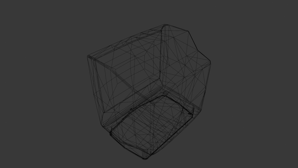 【ローポリ】ブラウン管テレビ