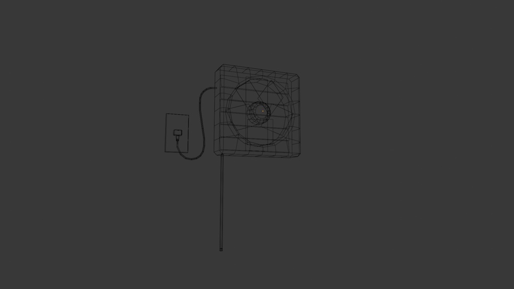 【ローポリ】汚れの目立つ換気扇 ファンが回ります!